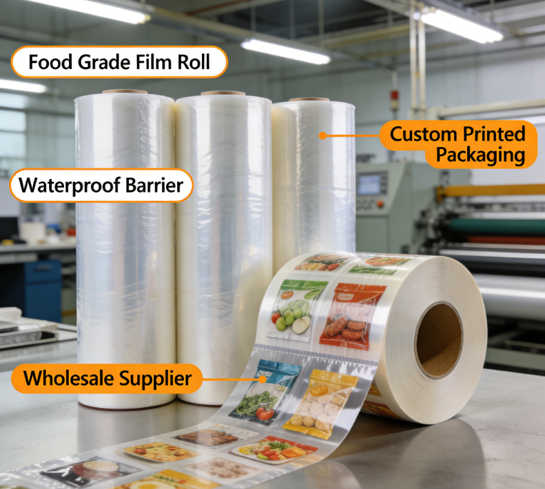 BOPP-Laminierfolienrolle in Lebensmittelqualität, individuell bedruckte flexible Verpackungsfolie